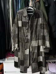 ビームスプラス BEAMS PLUS コーデュロイ パッチワーク バルマカーン コート XL