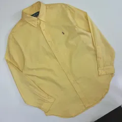 POLO ポロ ラルフローレン 刺繍 イェロー コットン シャツ