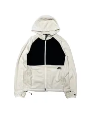 ナイキSB バイカラー フリース フードジップアップ L 白