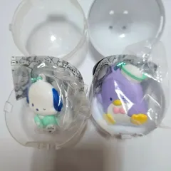 まとめ売り) サンリオ ペタンコ フラットマスコット キーホルダー タキシードサム ポチャッコ