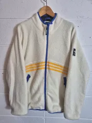 L) アディダス フリース ジャケット アイボリー/イエロー