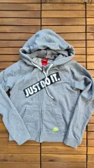 ナイキ JUST DO IT グレー フードジップアップ