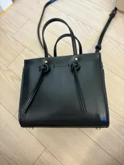 ザラ リボン結び ミニ シティバッグ ブラック