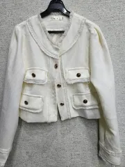 白ツイード クロップド ジャケット 66