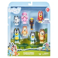 Bluey Family and Friends 2.5インチ アクションフィギュアセット 8ピース 