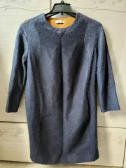 SJSJ エスジェイエスジェイ ネイビー ウール ONE PIECE 44サイズ 55可能