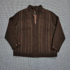 ピエール カルダン バイカラー ウール ジャケット ブラウン (105)