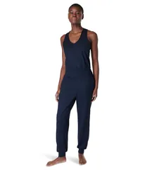 スウェッティベティ レディース ボトムス カジュアルパンツ ジャンプスーツ Sweaty Betty Gaia Performance Yoga Jumpsuit Navy Blue ネイビー