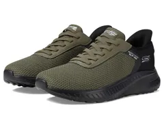 スケッチャーズ メンズ シューズ スニーカー BOBS from SKECHERS Hands Free SlipInsquad Chaos Balancedge Olive オリーブ