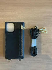 295L1681 iPhone12mini 5.4手帳型スマホケース（ブラック）