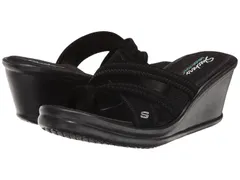 スケッチャーズ レディース シューズ ヒール SKECHERS Rumblers Young At Heart Black ブラック
