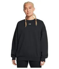 アンダーアーマー レディース アウター パーカー・スウェット フリース Under Armourival Fleece Oversized Crew BlackWhite ホワイト