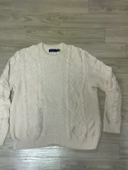 ポロ ラルフローレン ケーブルニット アイボリー XL