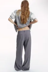 H&M ワイド パンツ グレー 36