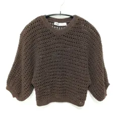 ZARA クロップド 編み ニット S_S1240