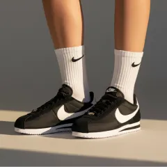 新品 NIKE ナイキ コルテッツ テキスタイル 黒白 230 235