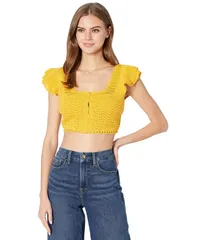 ビーシービージーマックスアズリア レディース アウター ニット・セーター ジャージー BCBGMAXAZRIA Jersey Stitch Sweater Top Honey Gold ゴールドのサムネイル