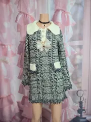 GRL チェック 厚手 ニットワンピース