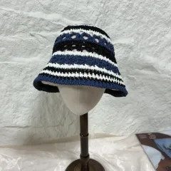 ヴィンテージ ストライプ バケットハット ウール 帽子