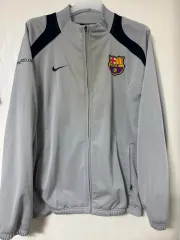 海外 L 05-06 バルセロナ NIKE トラック ジャケット グレー