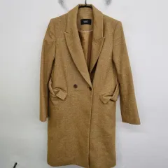 レディース 66サイズ ビジット IN NEW YORK ウール混 ダブル コート