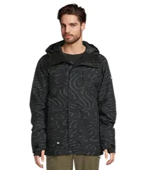 クイックシルバー メンズ アウター コート プリント ジャケット Quiksilver Mission Printed Snow Jacket Black ブラックのサムネイル
