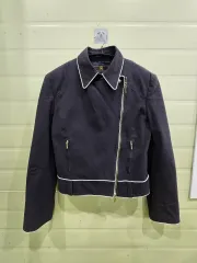 MCM ブラック バイカラー POINT ジャケット D40324