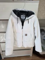 Carhartt カーハート 白 フード ダウン アウター