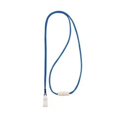 （まとめ） ライオン事務器 名札用ストラップ ブルーN-110P 1パック（10本） 〔×5セット〕