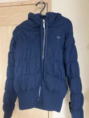 アディダス ウール ニット ジップアップ フード ダウン