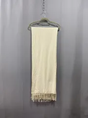 バージンウール アイボリー マフラー ストール (66*172)