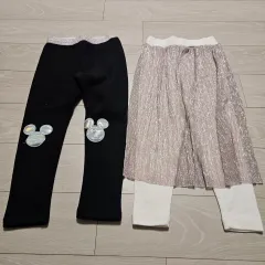 ミッキーマウス レギンス/チュール スカート レギンス セット キッズ 110 2枚