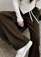 起毛コーデュロイ ワイド パンツ