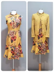 フラワーワンピース + ジャケット セットアップ //実際に着用CUT U