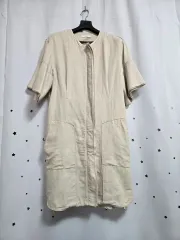 システム アイボリー リネン ワンピース