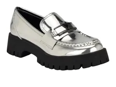 ゲス レディース シューズ スリッポン・ローファー GUESS Tracersilver Mirror Metallic シルバー