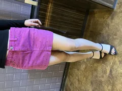 ルイヴィトン ピンクデニムスカート 刺繍 サイズ38