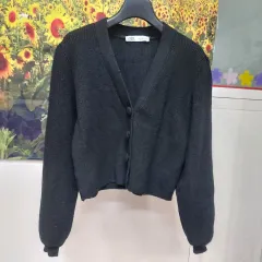 ザラ パフ袖 クロップド カーディガン レディース Sサイズ 5L4