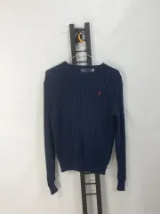ポロ ラルフローレン ケーブル編み ニット ピマ コート ケーブル ネイビー m