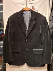 FaBRIZIO 黒 ツアーベルベット ブレーザー ジャケット