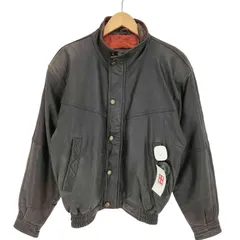 ユーズドフルギ USED古着 SESTIERE ラムレザー スタンドカラー 比翼ジップ ジャケット メンズ 表記無 