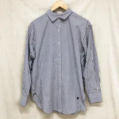 N. ナチュラルビューティベーシック 23AW エンブロイダリーポイントシャツ ブルーストライプシャツ Mのサムネイル
