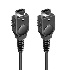 【人気商品】GBAリンク 2台 GBアドバンス/GBアドバンスSPに対応 通信ケーブル 1.2M 用ケーブル 2本セット ゲームボーイアドバンス (ブラック)
