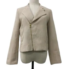 オペークドットクリップ OPAQUE.CLIP ジャケット ライダース ジップアップ スエード調 無地 長袖 38 M ベージュ