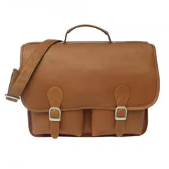 ピエル レザー メンズ バッグ ショルダーバッグ Piel Leather Executive Two Pocket Portfolio Saddle