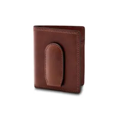 ボスカ メンズ アクセサリー 財布 レザー Bosca Dolce Leather Deluxe Front Pocket Wallet with Magnetic Clip Brown ブラウン