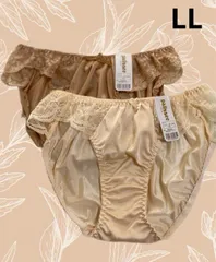 新品未使用　レディースショーツLLサイズ2枚セット　ベージュショーゆったりサイズ　濃いベージュ　薄いベージュ