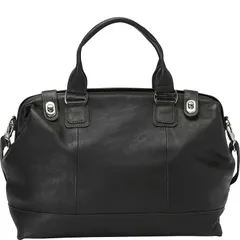 ピエル レザー メンズ バッグ スーツケース Piel Leather Top Frame CarryOn Black ブラック