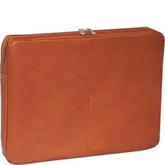 ピエル レザー メンズ バッグ ハンドバッグ Piel Leather 15 Zip Laptop Sleeve Saddle