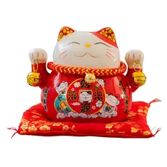 【新品】 ideastore 招き猫 まねきねこ 置物 開運グッズ 賽銭箱 貯金箱 おもしろ 0